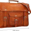 Craftshades – 11*15 Inch Single Pocket Double Strip Handcrafted Satchel goat Leather Bag | 100% Genuine Leather - Image 4