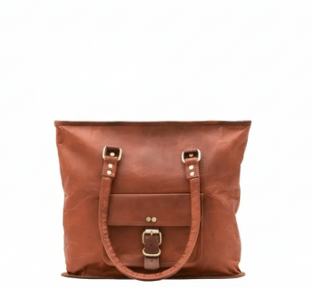 Craftshades – 13 inch Handcrafted Leather Women’s with pocket Tote Bag | 100% Genuine Leather