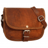 Craftshades – 5*7 Inch Plain Handcrafted Goat Leather Sling Bag | 100% Genuine Leather