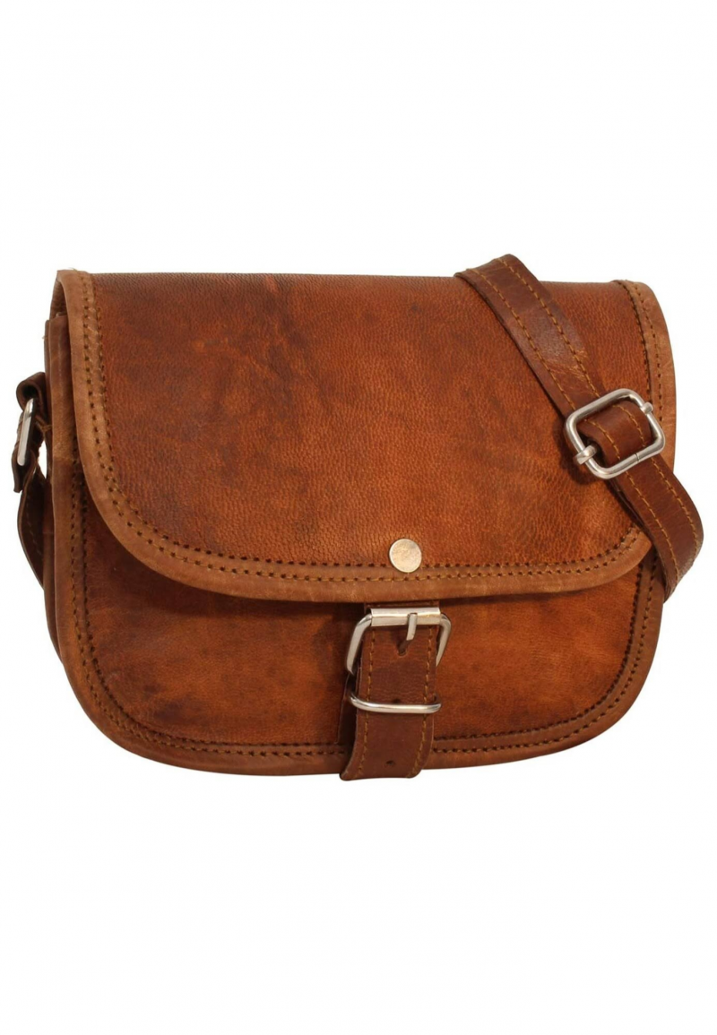 Craftshades – 5*7 Inch Plain Handcrafted Goat Leather Sling Bag | 100% Genuine Leather