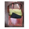 Craftshades – 11*15 Inch | Double Strip Handcrafted Messenger goat Leather Bag (Brown) | 100% Genuine Leather - Image 3
