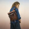 Craftshades - 12 x 16 x 20 Inch 100% Genuine Roll Leather Shoulder Backpack | Unisex - Image 2
