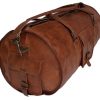 Craftshades - 20 Inch Handcrafted Curved Duffle Goat Leather Bag | 100 Genuine Leather - Image 6