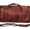 28 Inch Craftshades - 3 Compartments (Expandable) Handcrafted Duffle Goat Leather Bag (Brown) | 100% Genuine Leather - Image 2