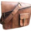 15 Inches Luxury Style Genuine Leather Cross Body Shoulder Bag Handmade Bag
