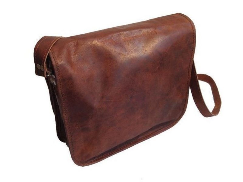 15 Inches Luxury Style Genuine Leather Cross Body Shoulder Bag Handmade Bag - Image 2