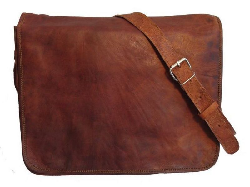 15 Inches Luxury Style Genuine Leather Cross Body Shoulder Bag Handmade Bag - Image 2