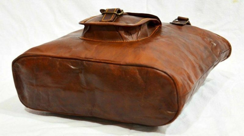 Craftshades – 16 inch Handcrafted Leather Women’s with pocket Tote Bag | 100% Genuine Leather - Image 5
