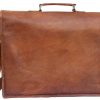 Craftshades –  13 Inch Single Pocket Double Strip Handcrafted Satchel Goat Leather Bag | 100% Genuine Leather - Image 4