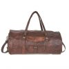 Craftshades - 24 Inch Handcrafted 26" Curved Duffle goat Leather Bag | 100 Genuine Leather