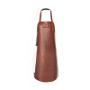CraftShades Personalized Top Grain Leather Workshop Brown Apron for Men