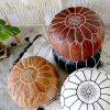 Leather moroccan pouf ottoman for Home by CraftShades - Image 10