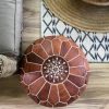 Leather moroccan pouf ottoman for Home by CraftShades - Image 2