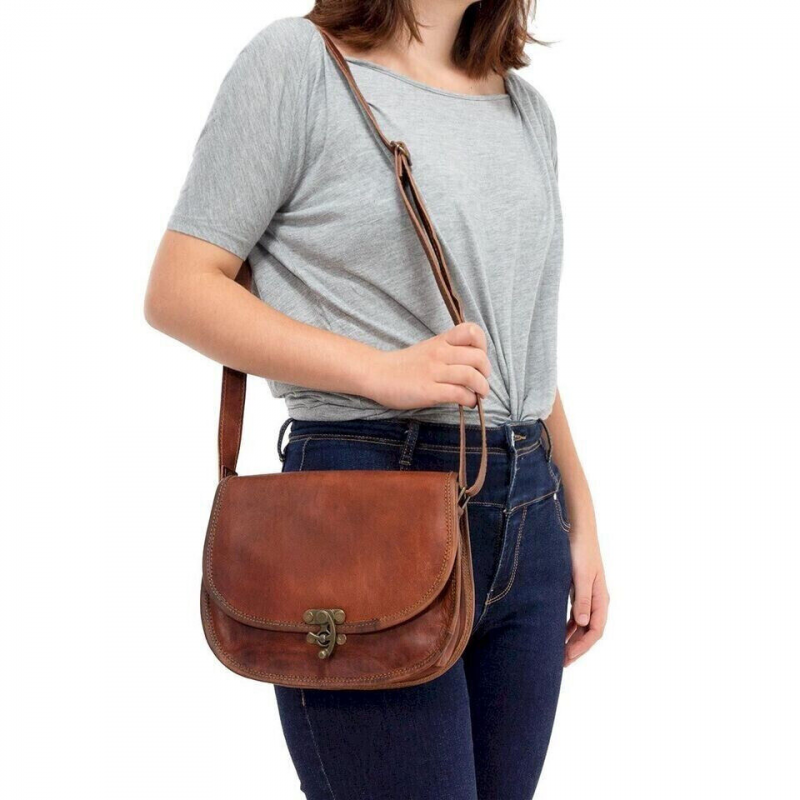 Craftshades –  Unique C-Lock Handcrafted Leather Bag | 100% Genuine Leather - Image 2