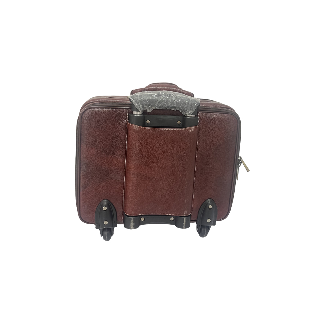 Trolley Laptop Strolley Bag (Brown) - CraftShades