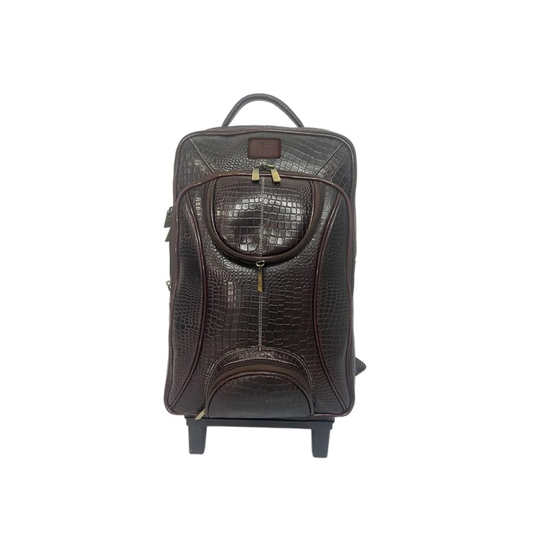 Leather Backpack For men office use with laptop compartment (Brown) - Image 7