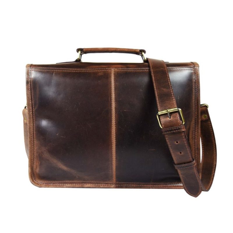 Buffalo Leather Laptop Bag - Image 6