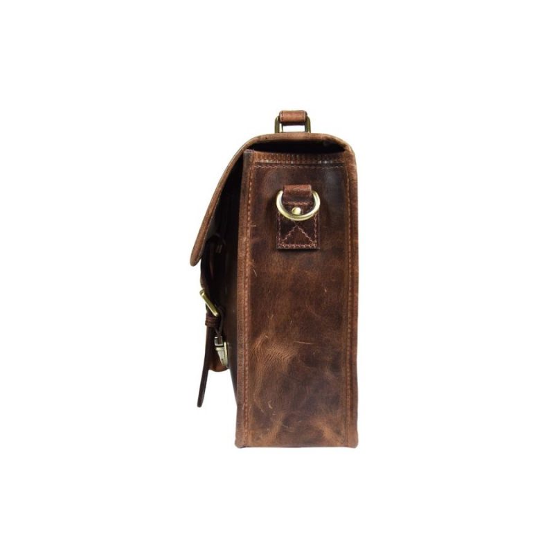 Buffalo Leather Laptop Bag - Image 5