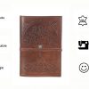 CraftShades - Refillable Leather Diary - Feather with Birds, Leaf of Tree Embossed with Quote 125 GSM Plain 200 Papers Notepad for Men and Women - Size 6 x 8.5 Inch (Tree Embossed) - Image 6