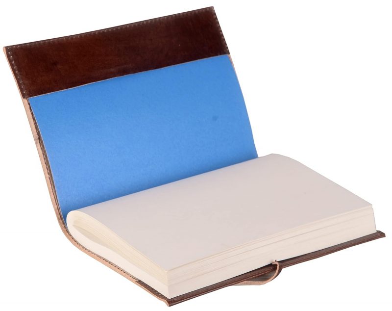 CraftShades - Refillable Leather Diary - Feather with Birds, Leaf of Tree Embossed with Quote 125 GSM Plain 200 Papers Notepad for Men and Women - Size 6 x 8.5 Inch (Tree Embossed) - Image 5