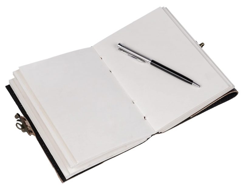 CraftShades- Handmade Leather Diary Embossed with star, journey & double wolf Diary with Antique Lock for Artist Sketchbook, Scrapbook, Drawing, Writing etc .Size 5 * 7 inch (WOLF WITH STONE) - Image 3