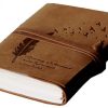 CraftShades - Leather Diary Embossed With Leaf of Tree & a Quote Antique Handmade Leather Bound Diary cum Notepad for Men and Women Plain Paper of 5×7 Inch Size 240 Pages Perfect for Travel Diary - Image 6