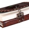 CraftShades - Leather Diary with Antique Green Stone Handmade Leather Bound Diary for Men and Women Unlined 5×7 inches Size 200 Pages Travel Diary with Antique Lock Best Choice of Gift for Raksha Bandhan Day (Green Stone) - Image 3