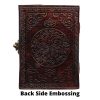 CraftShades - Leather Diary for Men & Women with Semi Precious Stone & Antique Buckle Lock, 240 Unlined 125 GSM Thick Papers Best for Artist Scrapbook, Drawing, Writing Size 5×7 inch (Brown) - Image 4