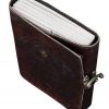 CraftShades- Handmade Leather Diary Embossed with star, journey & double wolf Diary with Antique Lock for Artist Sketchbook, Scrapbook, Drawing, Writing etc .Size 5 * 7 inch (WOLF WITH STONE) - Image 5