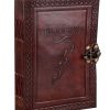 CraftShades-Handmade Leather Diary Embossed with star, journey & double wolf Diary with Antique Lock for Artist Sketchbook, Scrapbook, Drawing, Writing etc .Size 5 * 7 inch (THE JOURNEY) - Image 2