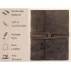 CraftShades - Leather Diary Antique Handmade Journal with Plain Paper for Men and Women, Gift for Raksha Bandhan as Art Sketchbook, Travel Diary and Notebooks to Write 6 x 8 Inch (Plain Paper) - Image 4