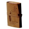 CraftShades - Leather Diary Embossed With Leaf of Tree & a Quote Antique Handmade Leather Bound Diary cum Notepad for Men and Women Plain Paper of 5×7 Inch Size 240 Pages Perfect for Travel Diary - Image 5