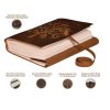 CraftShades - Tree Embossed Leather Diary, Brown Colour Antique Handmade Leather Bound Notepad for Men and Women 7 x 5 Inches, Gift for any one (VINTAGE TREE) - Image 5