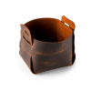 Distressed Leather Mini Storage Basket - Image 4