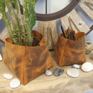 Image for Leather Plant Pot Holder