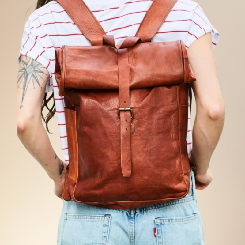 CraftShades-12*16 Inch leather backpack Unisex For Girls And Boys | 100 Genuine Leather - Image 6