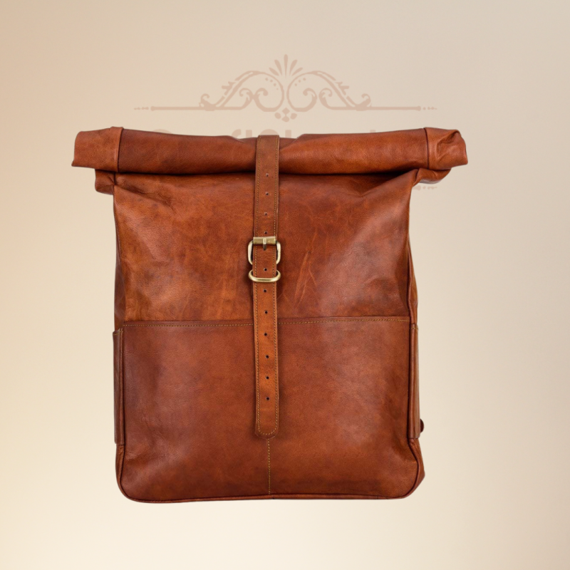 CraftShades-12*16 Inch leather backpack Unisex For Girls And Boys | 100 Genuine Leather - Image 9