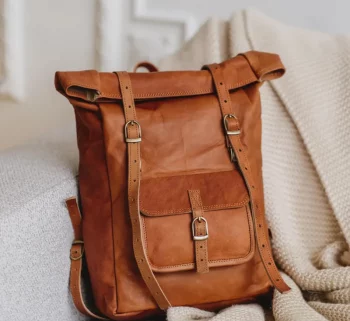 CraftShades-12*16 Inch leather backpack Unisex For Girls And Boys | 100 Genuine Leather