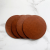 Image for Blank Dark Tan Leather Circle Coasters