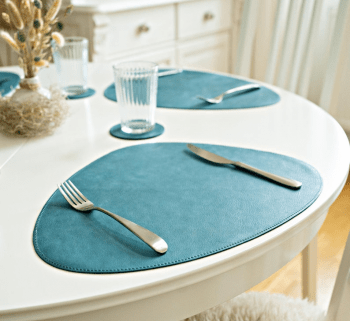Image for Handmade Genuine Leather Triangular Placemats