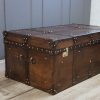 CraftShades Handmade Bridle Leather Coffee Table Trunk - Image 3