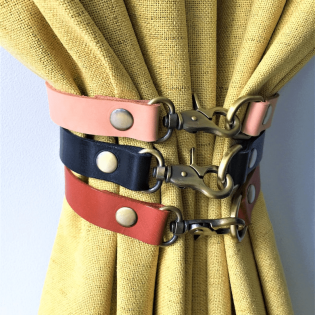 Image for Minimalist Leather Curtain Tieback
