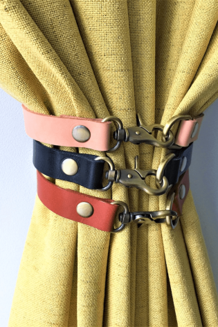 Image for Minimalist Leather Curtain Tieback