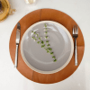 Image for Round Leather Placemats Set