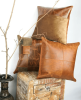 CraftShades Buffalo Leather Cushion Cover - Elevate Your Home Decor