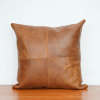 CraftShades Buffalo Leather Cushion Cover - Elevate Your Home Decor - Image 2