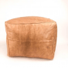 Moroccan Leather Pouf - Image 4