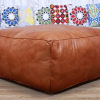 Amazing square Ottoman Pouffe Moroccan leather | - Image 4