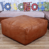 Amazing square Ottoman Pouffe Moroccan leather | - Image 6
