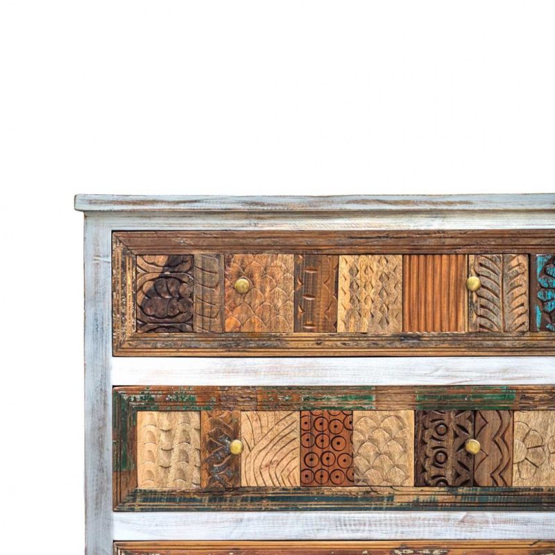 Craftshades Antique Wooden 3 Drawer Cabinet - Image 4